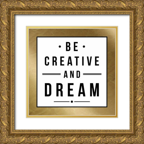 Creative gold border Gold Ornate Wood Framed Art Print with Double Matting by Grey, Jace