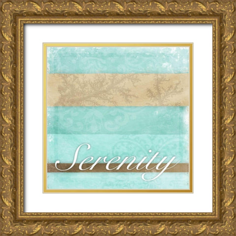 Serenity Gold Ornate Wood Framed Art Print with Double Matting by Grey, Jace