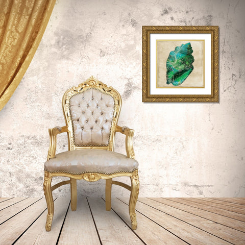 Map Shell Gold Ornate Wood Framed Art Print with Double Matting by Grey, Jace