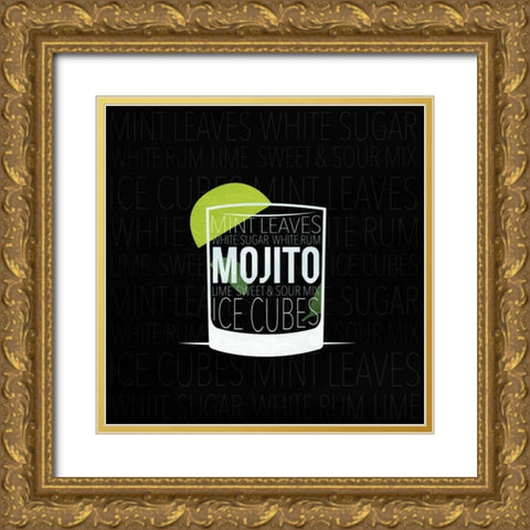 Type drinks 2 Gold Ornate Wood Framed Art Print with Double Matting by Grey, Jace