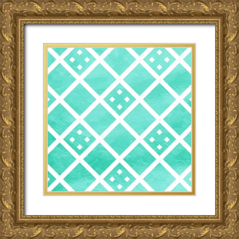 Square Tone Gold Ornate Wood Framed Art Print with Double Matting by Grey, Jace