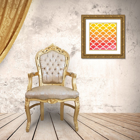 Bright hills reversed Gold Ornate Wood Framed Art Print with Double Matting by Grey, Jace