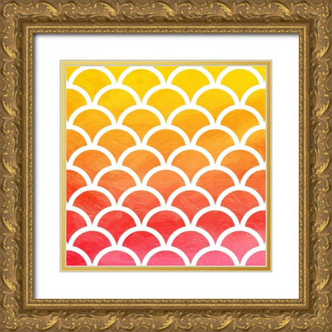 Bright hills reversed Gold Ornate Wood Framed Art Print with Double Matting by Grey, Jace