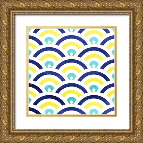Smooth signals Gold Ornate Wood Framed Art Print with Double Matting by Grey, Jace