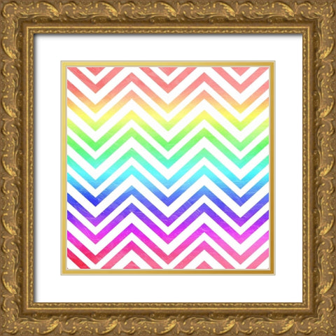 Colorful Valleys Gold Ornate Wood Framed Art Print with Double Matting by Grey, Jace