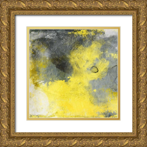 Cosmic Yellow Gold Ornate Wood Framed Art Print with Double Matting by Grey, Jace
