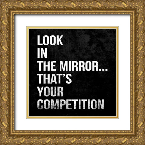 The Mirror 1 Gold Ornate Wood Framed Art Print with Double Matting by Grey, Jace