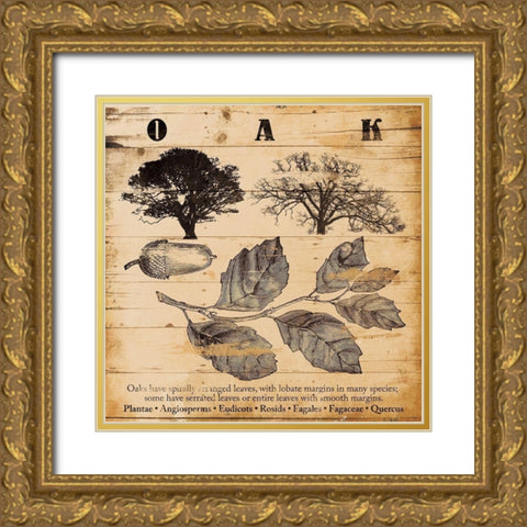 Oak Burnt Gold Ornate Wood Framed Art Print with Double Matting by Grey, Jace