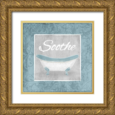 Soothing Bath Gold Ornate Wood Framed Art Print with Double Matting by Grey, Jace
