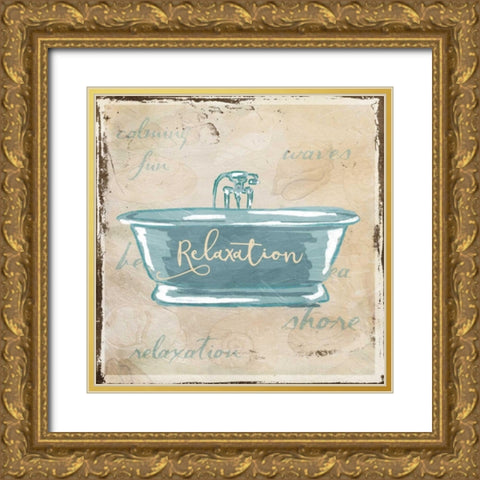 Relaxation Shells Gold Ornate Wood Framed Art Print with Double Matting by Grey, Jace
