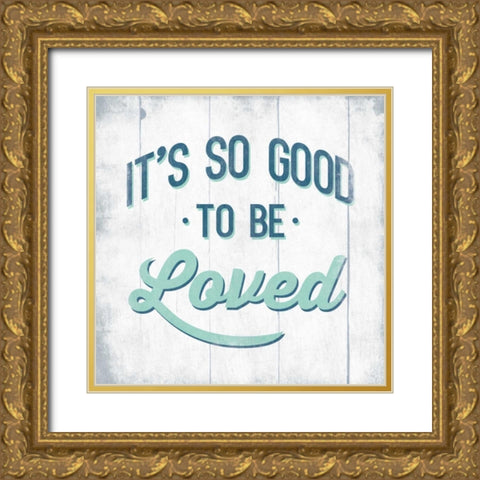 To Be Loved Gold Ornate Wood Framed Art Print with Double Matting by Grey, Jace