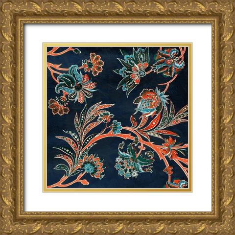 Vic Floral Brights Gold Ornate Wood Framed Art Print with Double Matting by Grey, Jace