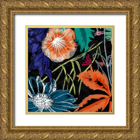 Tropical Forest Gold Ornate Wood Framed Art Print with Double Matting by Grey, Jace
