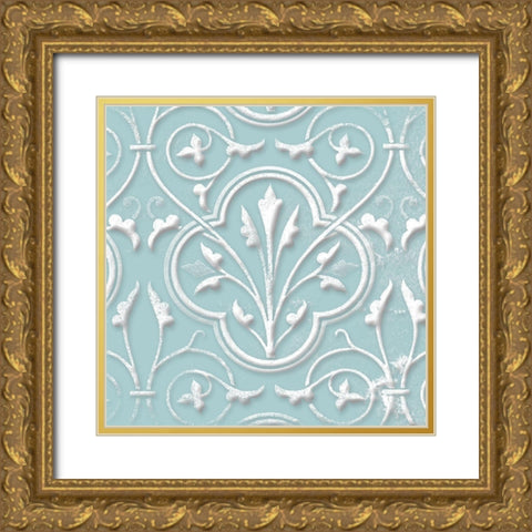 Floral Pop Three Gold Ornate Wood Framed Art Print with Double Matting by Grey, Jace