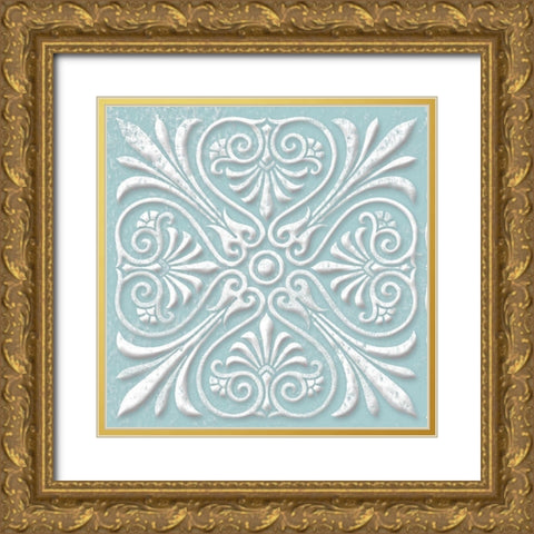 Floral Pop Four Gold Ornate Wood Framed Art Print with Double Matting by Grey, Jace