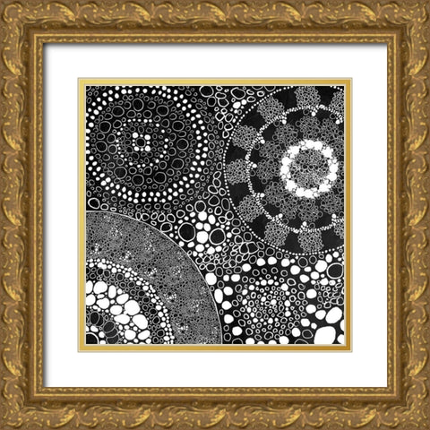 Group Cell Gold Ornate Wood Framed Art Print with Double Matting by Grey, Jace