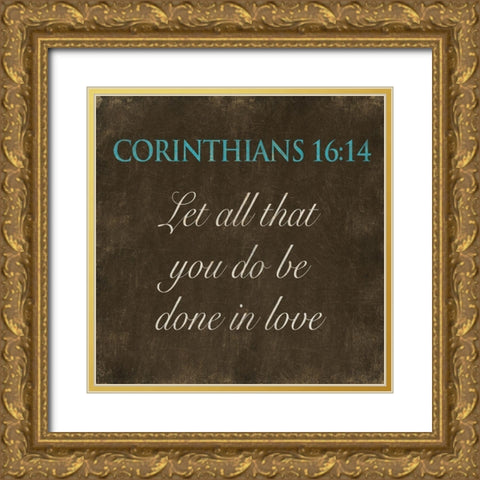 Let All That Gold Ornate Wood Framed Art Print with Double Matting by Grey, Jace