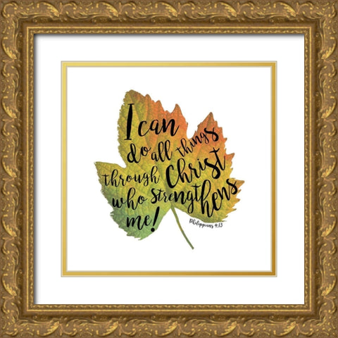 Christ Leaf Gold Ornate Wood Framed Art Print with Double Matting by Grey, Jace