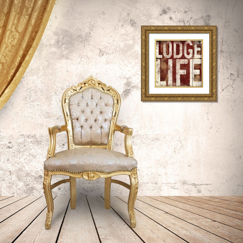 Lodge Life Gold Ornate Wood Framed Art Print with Double Matting by Grey, Jace