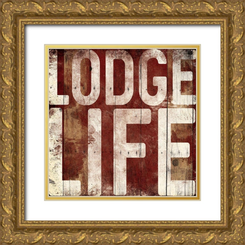 Lodge Life Gold Ornate Wood Framed Art Print with Double Matting by Grey, Jace