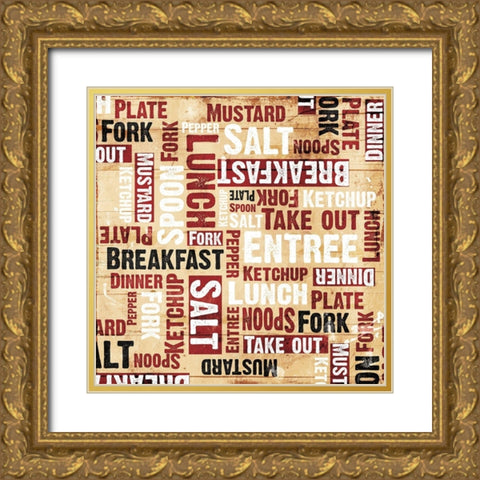 Food Wall Gold Ornate Wood Framed Art Print with Double Matting by Grey, Jace