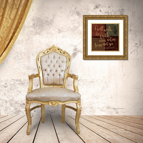 Can Not See Gold Ornate Wood Framed Art Print with Double Matting by Grey, Jace