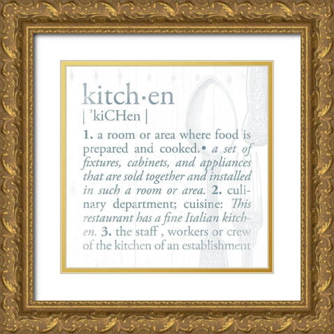 Defined Kitchen Gold Ornate Wood Framed Art Print with Double Matting by Grey, Jace