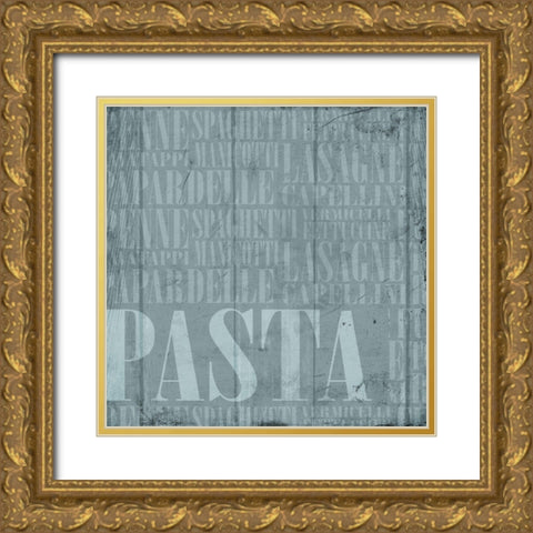 Blue Pasta Gold Ornate Wood Framed Art Print with Double Matting by Grey, Jace