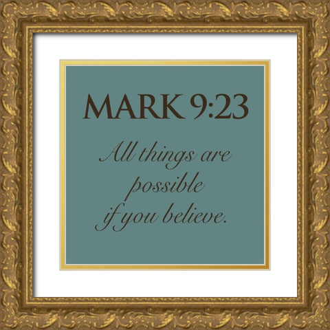 Mark Gold Ornate Wood Framed Art Print with Double Matting by Grey, Jace