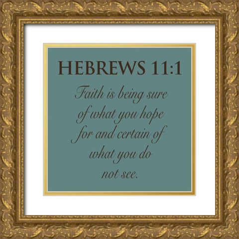 Hebrews Gold Ornate Wood Framed Art Print with Double Matting by Grey, Jace