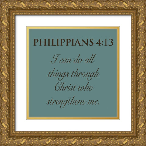 Philippians Gold Ornate Wood Framed Art Print with Double Matting by Grey, Jace