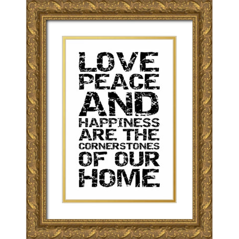 Cornerstones Clean Gold Ornate Wood Framed Art Print with Double Matting by Grey, Jace