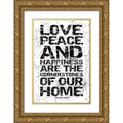 Cornerstones Gold Ornate Wood Framed Art Print with Double Matting by Grey, Jace