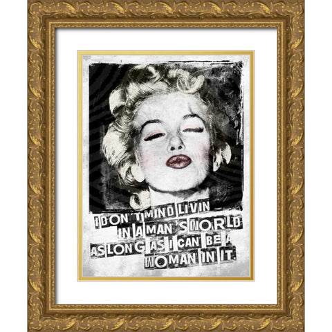 Monroe Gold Ornate Wood Framed Art Print with Double Matting by Grey, Jace