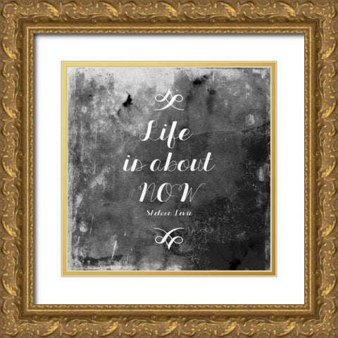 Life Gold Ornate Wood Framed Art Print with Double Matting by Grey, Jace