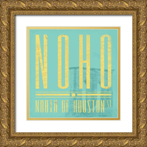 NOHO in Spring Gold Ornate Wood Framed Art Print with Double Matting by Grey, Jace