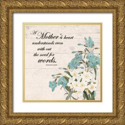 Mother mate Gold Ornate Wood Framed Art Print with Double Matting by Grey, Jace