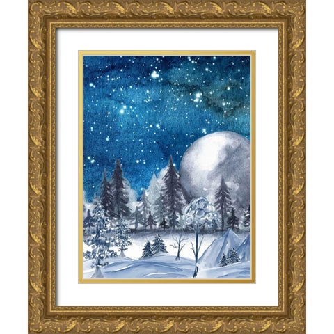 Nightfall Gold Ornate Wood Framed Art Print with Double Matting by Keith, Jesse
