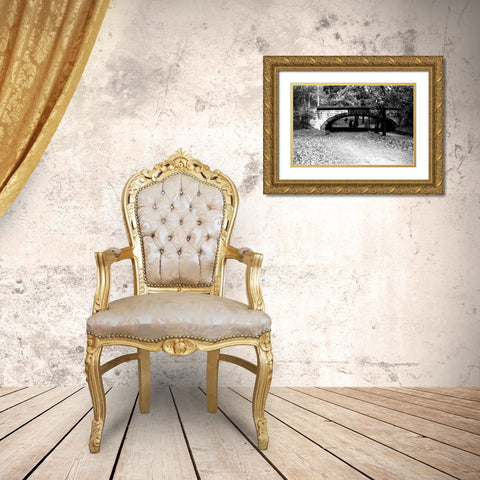 Central Park Horses Gold Ornate Wood Framed Art Print with Double Matting by Grey, Jace