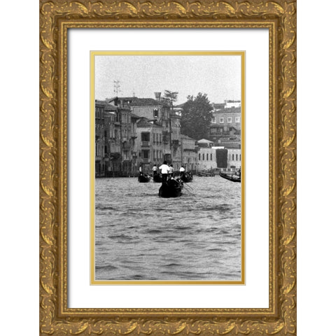Venice Canal Gold Ornate Wood Framed Art Print with Double Matting by Grey, Jace