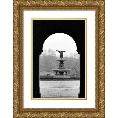Central Park Diptych A Gold Ornate Wood Framed Art Print with Double Matting by Grey, Jace