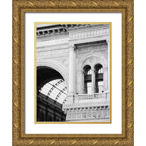 Milan Gold Ornate Wood Framed Art Print with Double Matting by Grey, Jace