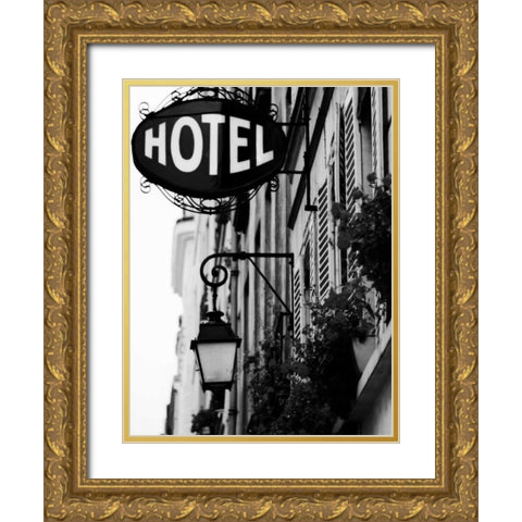 Paris Hotel Gold Ornate Wood Framed Art Print with Double Matting by Grey, Jace