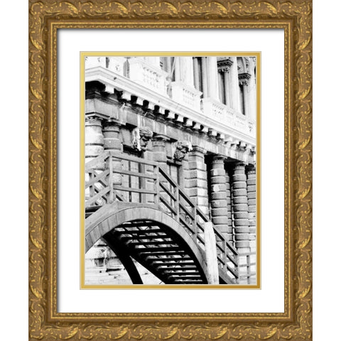 Venice Bridge Gold Ornate Wood Framed Art Print with Double Matting by Grey, Jace