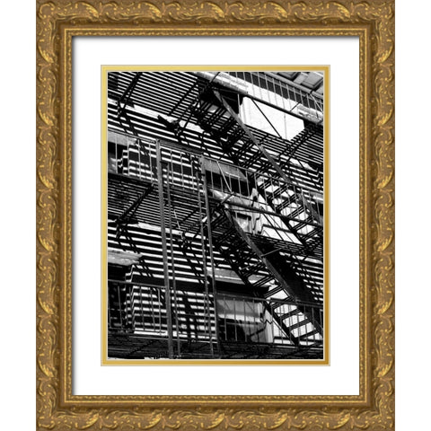 Escaping The Fire A Gold Ornate Wood Framed Art Print with Double Matting by Pica, Jeff