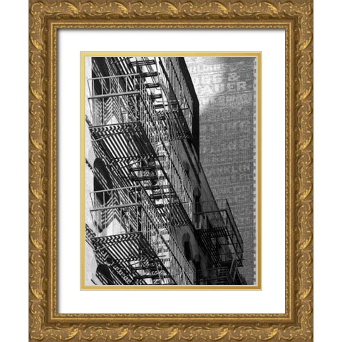 Escaping The Fire B Gold Ornate Wood Framed Art Print with Double Matting by Pica, Jeff