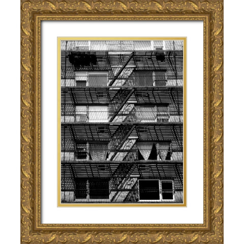Escaping The Fire D Gold Ornate Wood Framed Art Print with Double Matting by Pica, Jeff