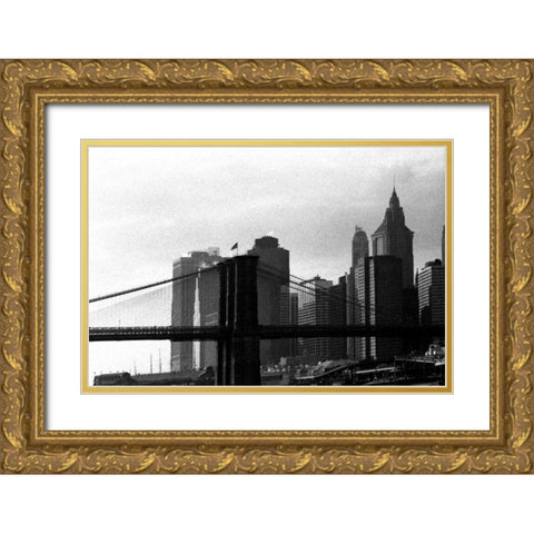 Downtown Manhattan 2 Gold Ornate Wood Framed Art Print with Double Matting by Pica, Jeff