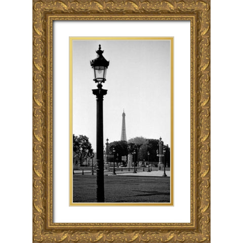 Eifel Tower 3 Gold Ornate Wood Framed Art Print with Double Matting by Pica, Jeff