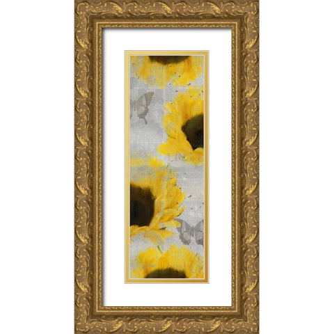 Butterfly Bloom Gold Ornate Wood Framed Art Print with Double Matting by Allen, Kimberly